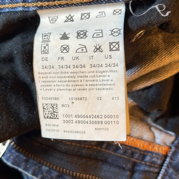 BOSS Orange by Hugo Boss Straight Fit Jeans 34/30 Blue Denim Men’s - Picture 6 of 13